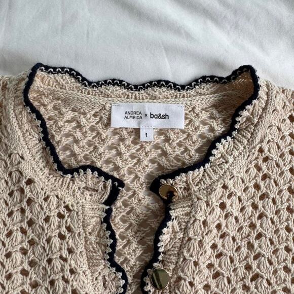 Bash xandrea almeida cream & black crochet cardigan - Picture 2 of 2